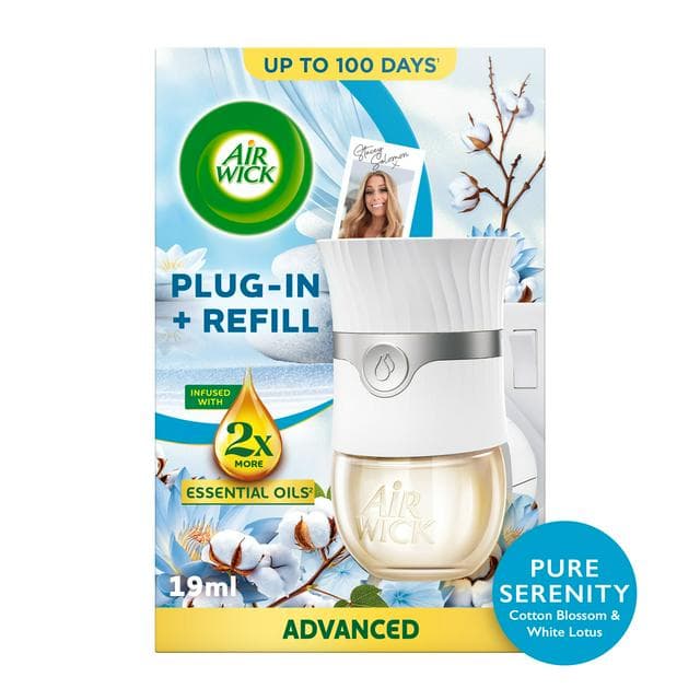 Air Wick Plug-in Kit, Cotton Blossom & White Lotus Air Freshener, 19ml - gallery image 1