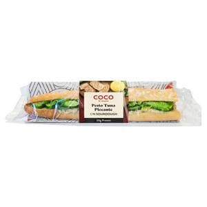 Coco di Mama Pesto Tuna Piccante on Sourdough Sandwich