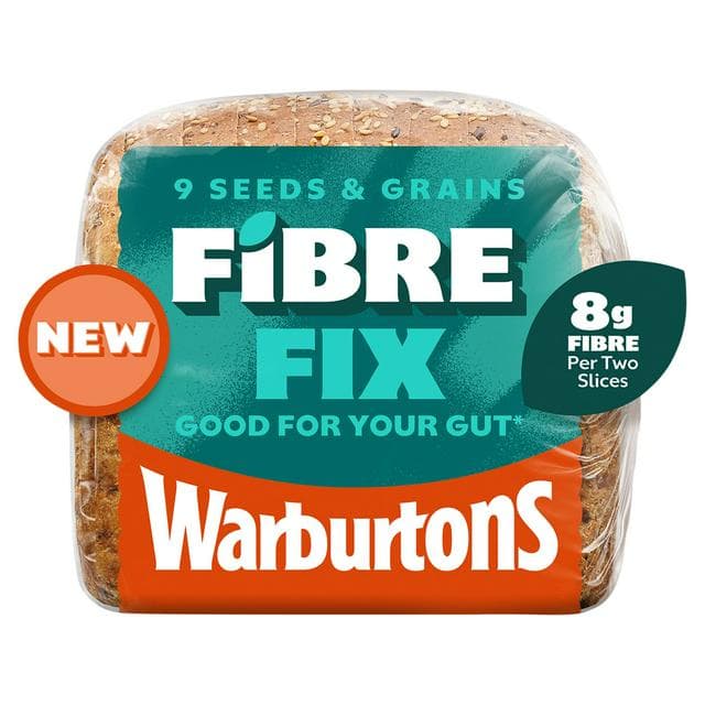Warburtons 9 Seeds & Grain Fibre Fix Bread 500g - gallery image 1