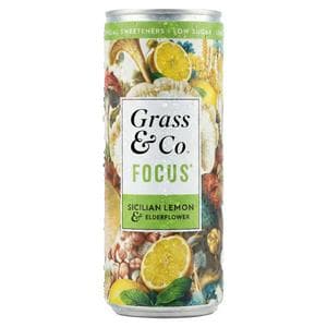 Grass & Co. 250ml Liquid Focus Elderflower & Sicilian Lemon Functional Drink