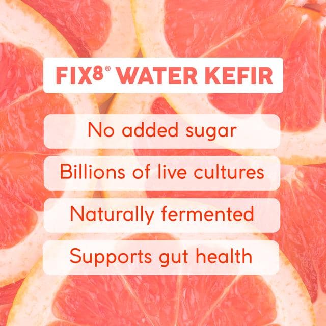 Fix8 Water Kefir Grapefruit & Elderflower Live Sparkling Soda 4 x 250ml - gallery image 4