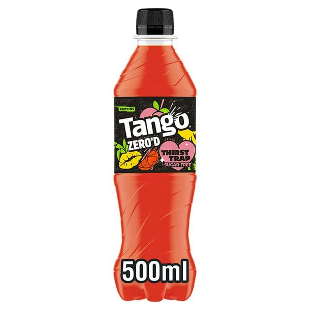 Tango 500ml Zero'd Thirst Trap Peach, Pineapple & Orange Sugar Free Soft Drink Bottle - gallery image 1