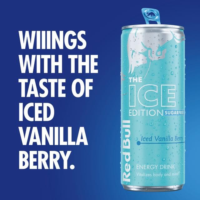 Red Bull Sugarfree Iced Vanilla Berry Energy Drink, Ice Edition 473ml - gallery image 2