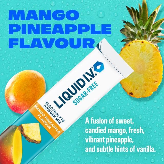 Liquid IV Sugar Free 15 x Sachets Mango Pineapple Daily Hydration Electrolyte Powder Mix - gallery image 2