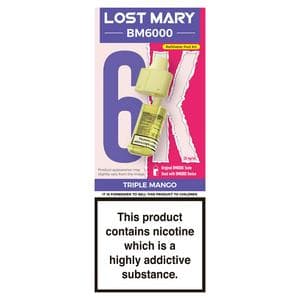 Lost Mary 20mg/ml BM6000 Triple Mango Refillable Pod Kit