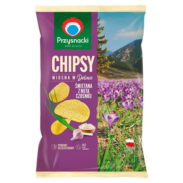 Przysnacki 130g Chipsy Cream & Garlic Flavored Chips - gallery image 1