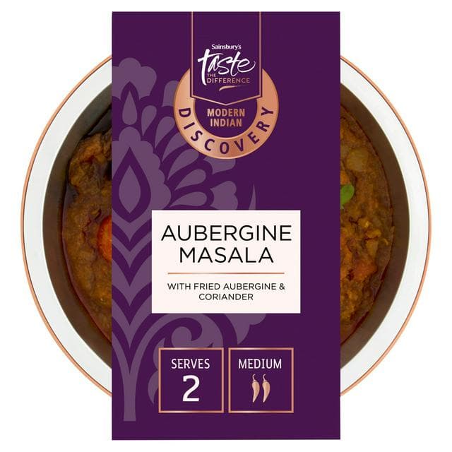 Sainsbury's Discovery 300g Aubergine Masala with Fried Aubergine & Coriander, Taste the Difference - gallery image 1