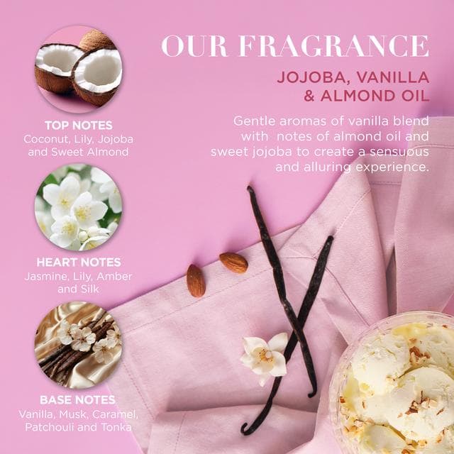 Baylis & Harding Jojoba, Vanilla & Almond Oil Gift Wrapped Candlelit Gift Set - gallery image 4