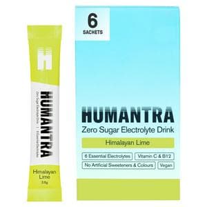 Humantra 6 x 3.6g Himalayan Lime Zero Sugar Electrolyte Drink Sachets