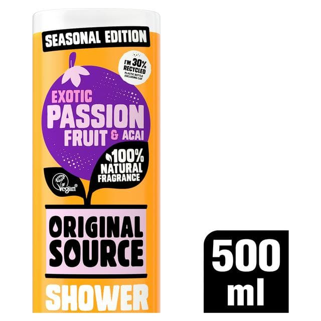 Original Source 500ml Exotic Passionfruit & Acai Shower Gel, Seasonal Edition - gallery image 1