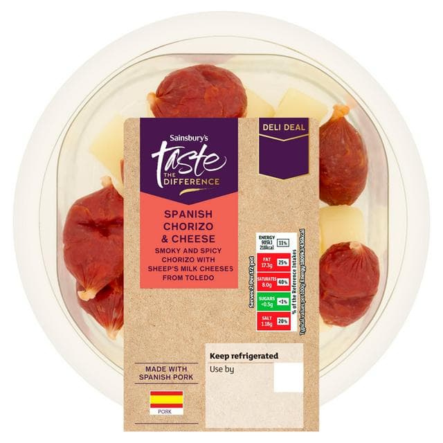 Sainsbury's 100g Spanish Chorizo & Cheese, Taste the Difference - gallery image 1
