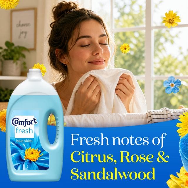 Comfort 100 Washes Fresh Blue Skies Fabric Conditioner 3L - gallery image 2