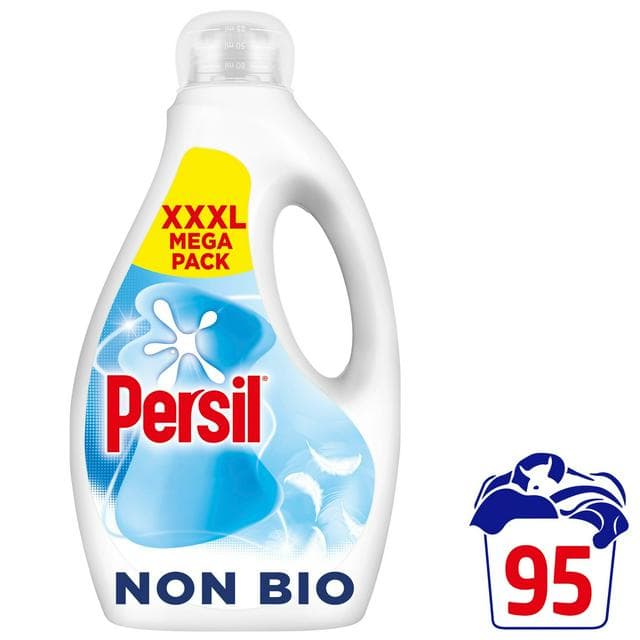 Persil 95 Washes Non Bio Laundry Washing Liquid Detergent 2.565L - gallery image 1