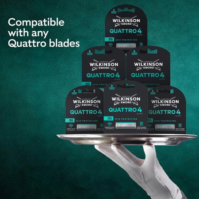 Wilkinson Sword Quattro Mens Razor Pack - gallery image 6
