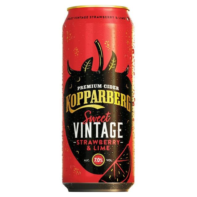 Kopparberg 500ml Sweet Vintage Strawberry & Lime Premium Cider Can - gallery image 1