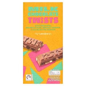Sainsbury's 140g Milk Chocolate Twists Shortcake, Brownie, Crunchy Caramel & Salted Caramel