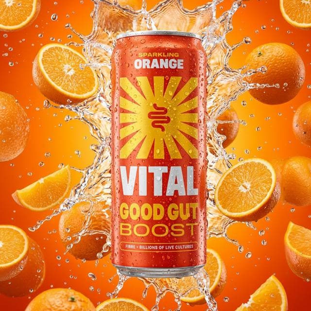 Vital Gut Healthy Sparkling Orange 4 x 330ml - gallery image 4