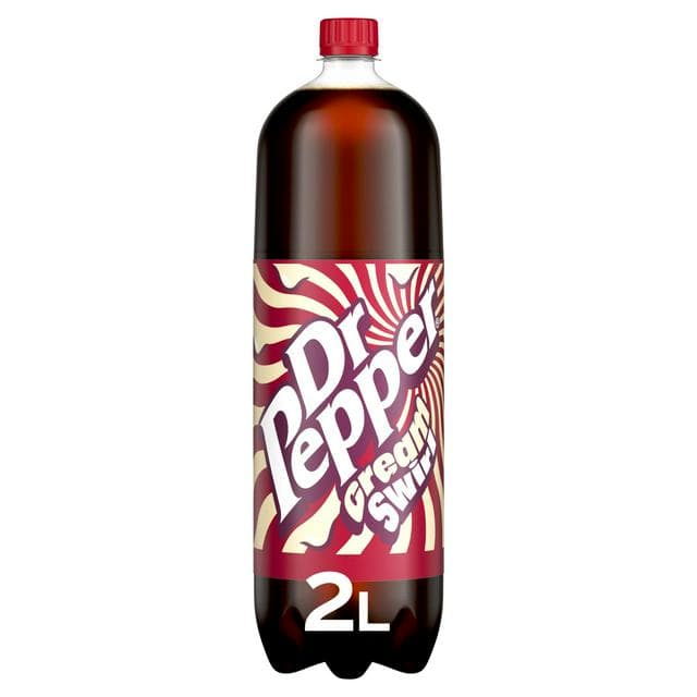 Dr Pepper 2L Cream Swirl Soft Drink Bottle - gallery image 1