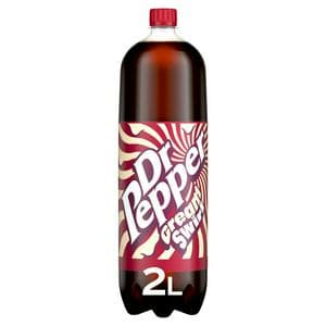 Dr Pepper 2L Cream Swirl Soft Drink Bottle