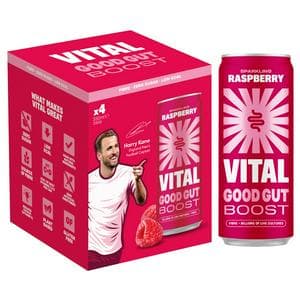 Vital Gut Healthy Sparkling Raspberry 4 x 330ml