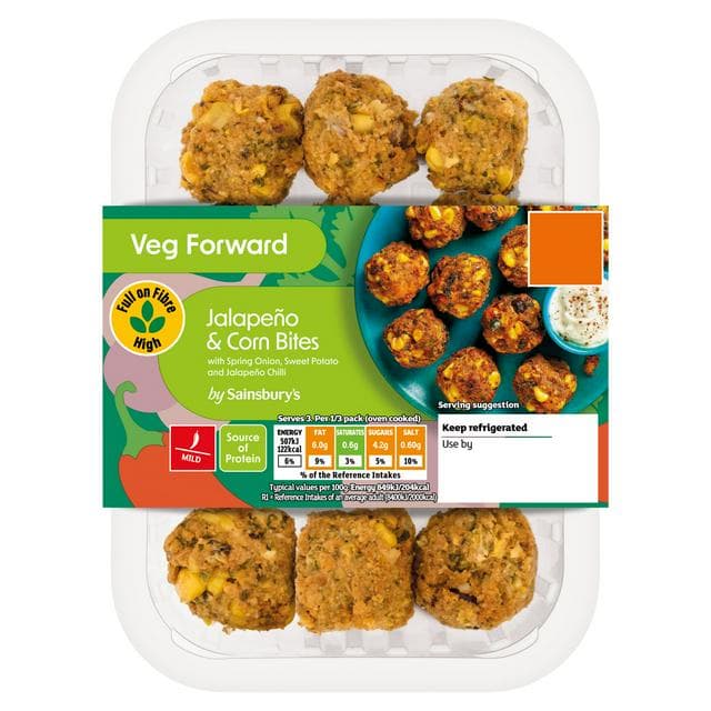 Sainsbury's Veg Forward 200g Jalapeño & Corn Bites - gallery image 1
