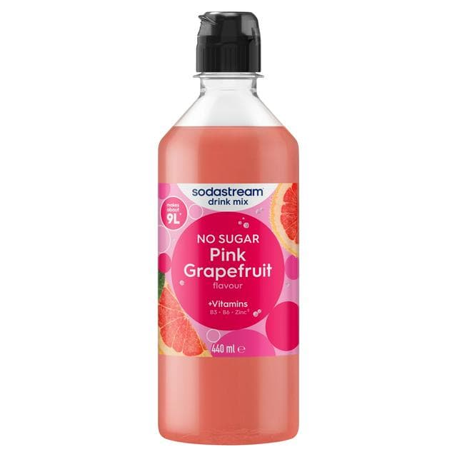 Sodastream Classics 440ml Pink Grapefruit Flavour Sparkling Drink Mix - gallery image 1