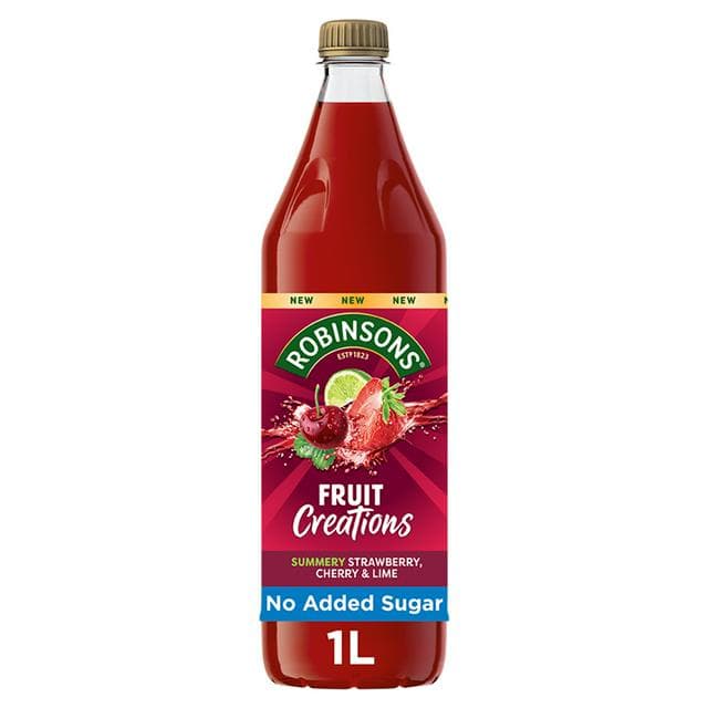 Robinsons 1L Fruit Creations Summery Strawberry, Cherry & Lime Squash - gallery image 1