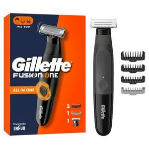 Gillette Fusion One Hybrid Beard Trimmer & Shaver for Face & Body, Beard Trimmer & Groomer