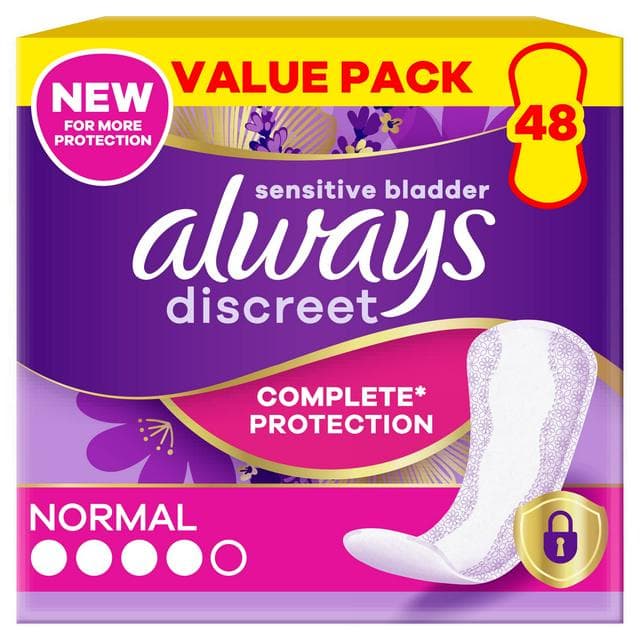 Always Discreet 48 x Incontinence Normal Panty Liners - gallery image 1