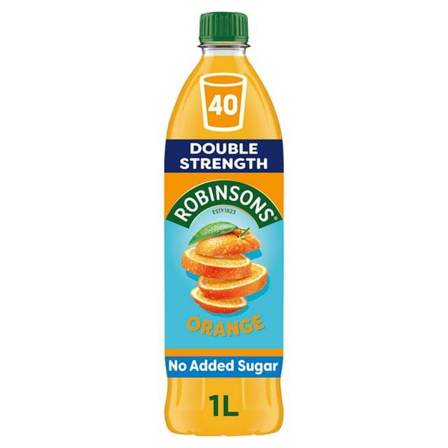 Robinsons 1L Double Strength Orange No Added Sugar Squash - gallery image 1