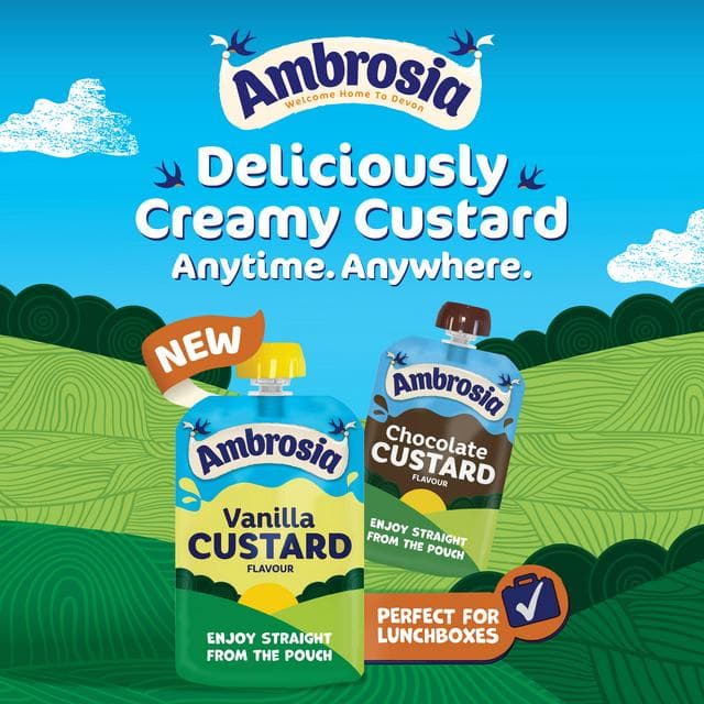 Ambrosia 100g Vanilla Custard Dessert Snack Pouch - gallery image 3