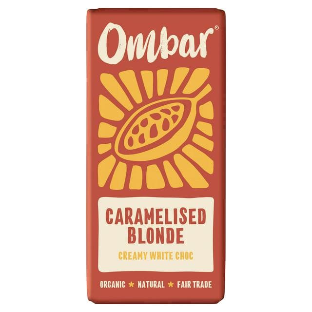 Ombar 70g Caramelised Blonde Creamy White Chocolate Bar - gallery image 1