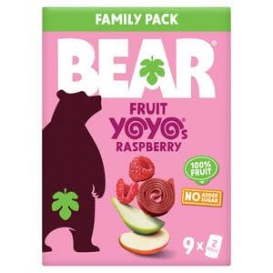 BEAR 9 x 20g Fruit Yoyos Raspberry Family Pack