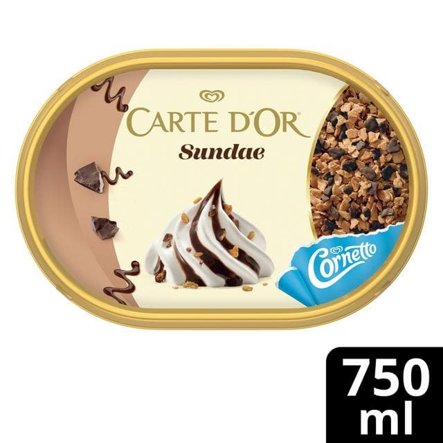 Carte D'or 750ml Sundae Chocolate Ice Cream Tub - gallery image 1