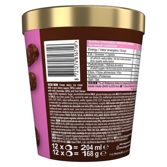 Magnum 12 x 17ml Bonbon Cherry & Milk Chocolate Ice Cream Frozen Snack - gallery image 6