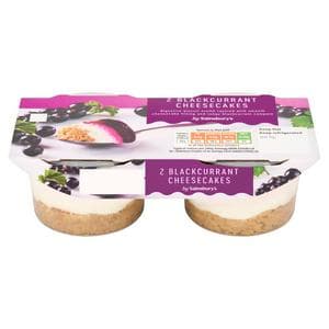 Sainsbury's 2 x 100g Blackcurrant Cheesecakes