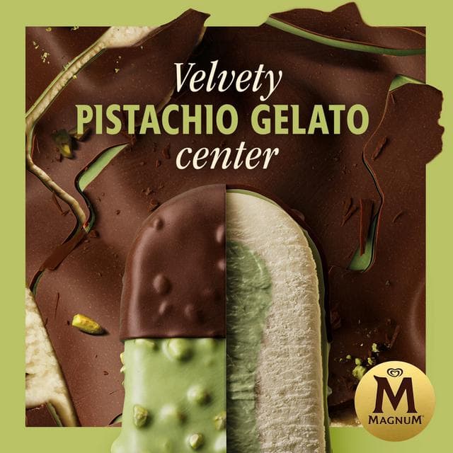 Magnum Signature 3 x 90ml Pistachio Ice Cream Sticks - gallery image 3