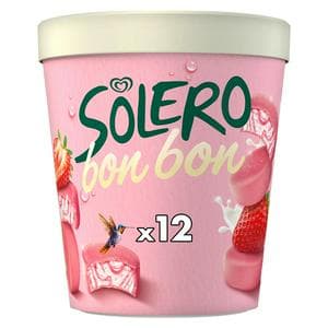 Solero 12 x 16ml Bonbon Strawberry Twist Ice Cream Frozen Snack