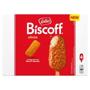 Lotus 4 x 360ml Biscoff Ice Cream Sticks