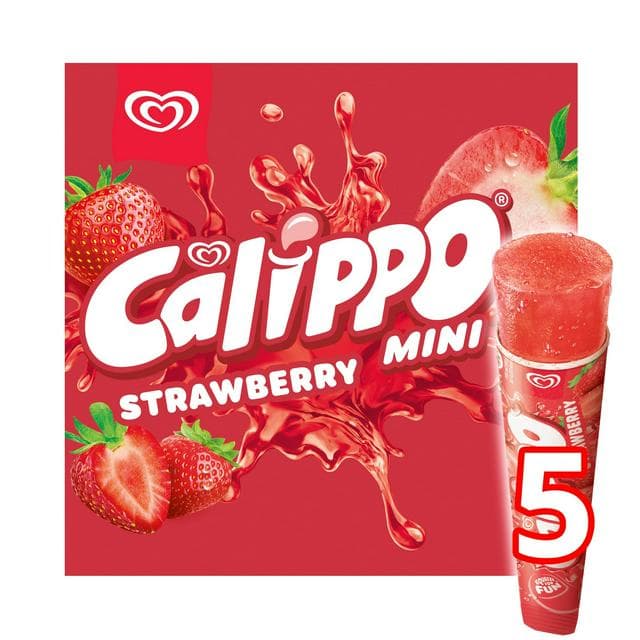 Calippo 5 x 80ml Mini Strawberry Ice Lollies - gallery image 1
