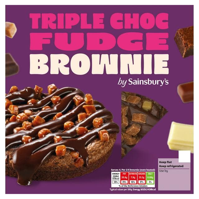 Sainsbury's Loaded 340g Triple Choc Fudge Brownie - gallery image 1