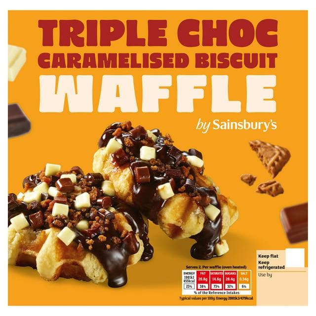 Sainsbury's Loaded 190g Triple Choc Caramelised Biscuit Waffle - gallery image 1