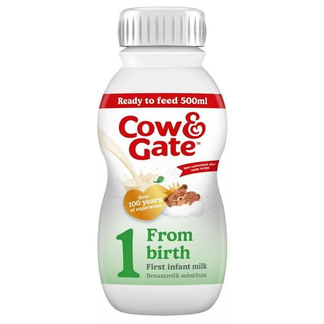 Cow & Gate 500ml First Infant Milk from Birth Ready to Use - gallery image 1
