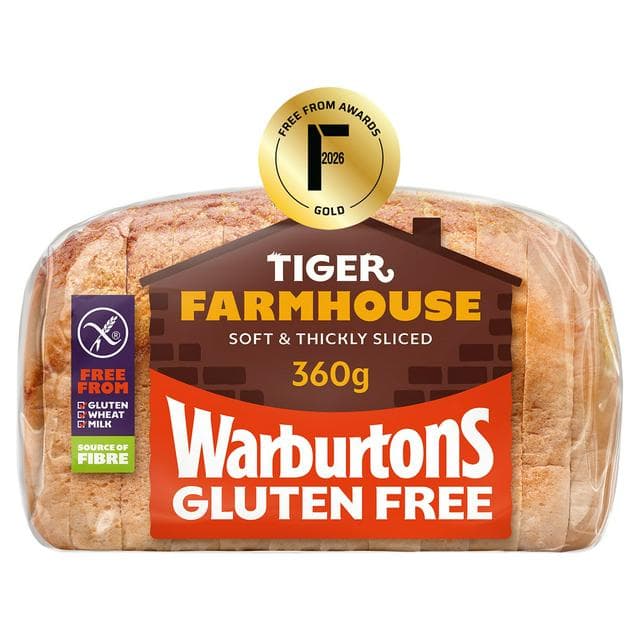 Warburtons 360g Tiger Farmhouse Gluten Free Bread - gallery image 1
