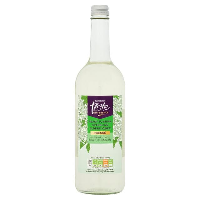 Sainsbury's 750ml Elderflower Presse Bottle, Taste the Difference - gallery image 1