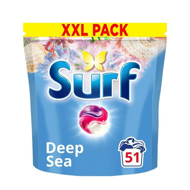 Surf Deep Sea 51 Washes 3 in 1 Laundry Washing Detergent Capsules - gallery image 1