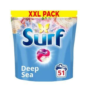 Surf Deep Sea 51 Washes 3 in 1 Laundry Washing Detergent Capsules