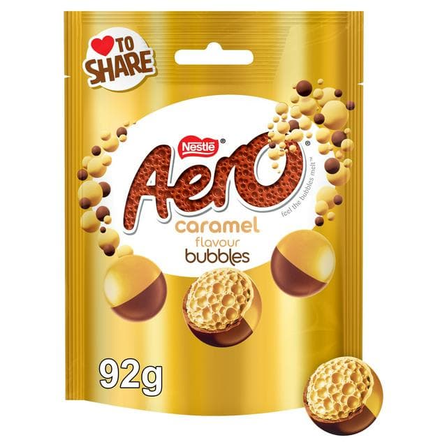 Aero Bubbles 92g Caramel Flavour Chocolate Sharing Bag - gallery image 1