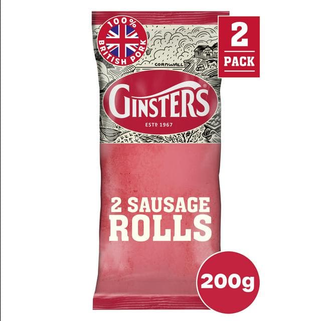 Ginsters 2 x Sausage Rolls 200g - gallery image 1