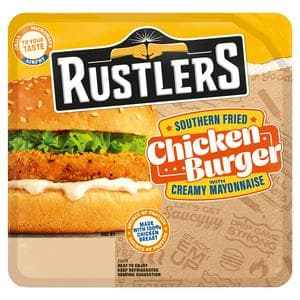 Rustlers 132g Creamy Mayonnaise Southern Fried Chicken Burger